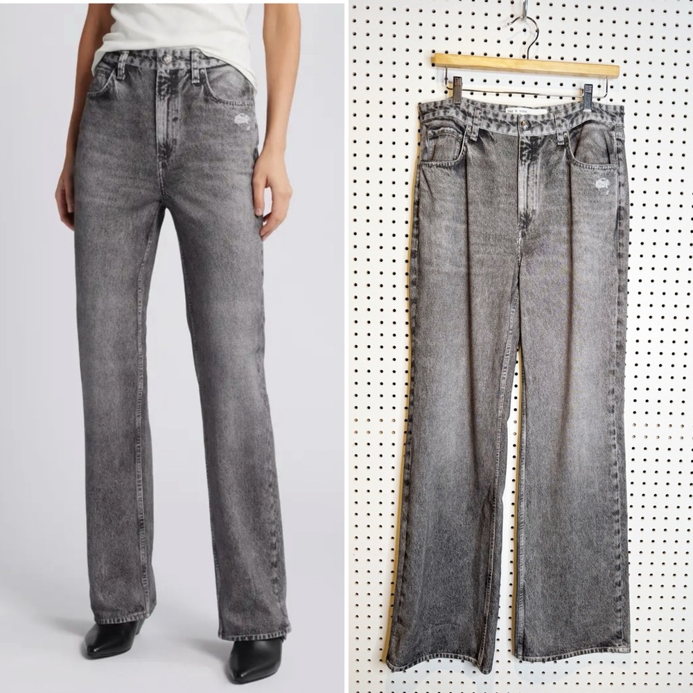 rag & bone Gray Straight Leg Jeans